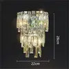 Home Villa  Modern Luxury Crystal Bedside Wall Lamp Living Bedroom Background Decoration Wall Fitting Hotel Lobby Corridor Wall Light