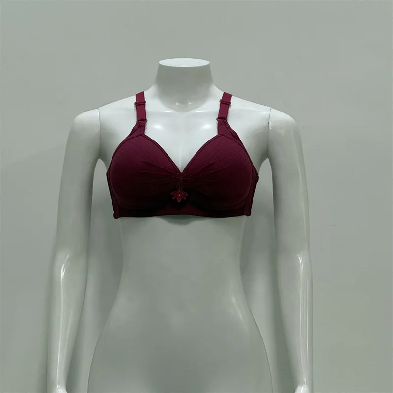 10 Colors Extra Plus Size One Piece Breathable Full Cup Back Closure Strappy Back Adjusted Straps Wire Free Women Bra Ladies Underwear Apparel Accessories
