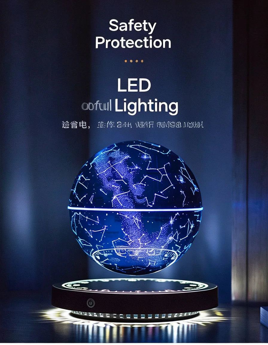 NEW Home Bedroom Living Room Decoration Touch Control LED Desk Magnetic Levitation Starry Residential Luxury Lampshade Portable Table Lamp Nordic Hotel Bedside High Configuration Lighting Supplies