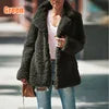 8 Colors S-5XL Plus Size Women's Double-Sided Fleece Jacket Long Sleeve Lapel Collar Thick Plush Warm Coat for Winter Autumn & Spring Casual Outerwear