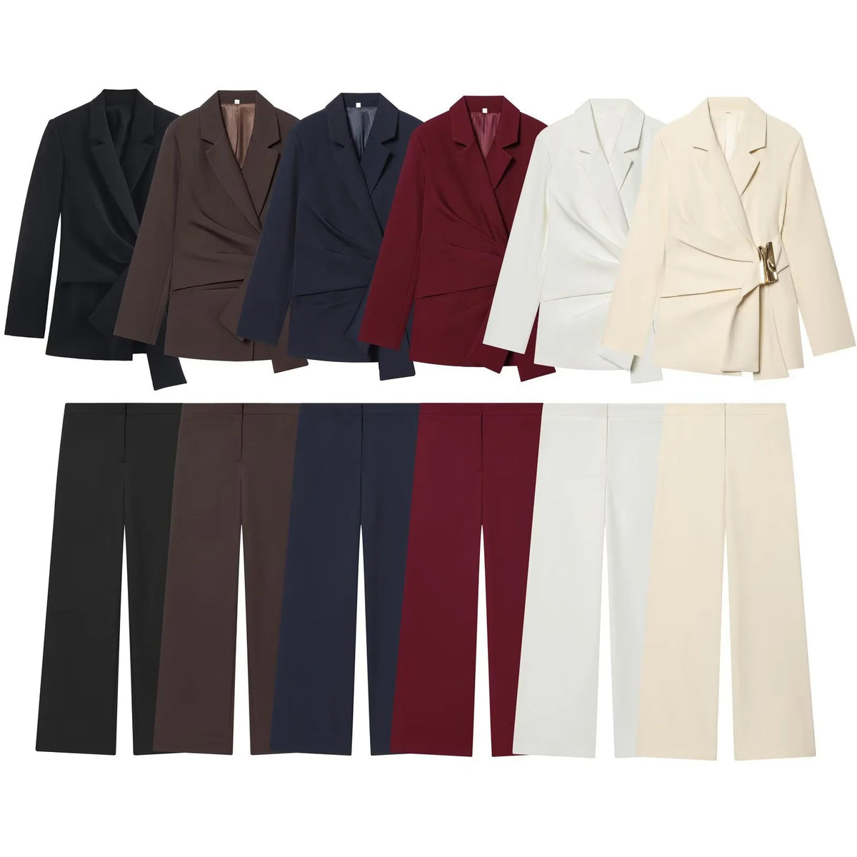 5 Colors Boutique HOT Sale 2 PCS Set Luxury Women Blazer Pants Set Elegant Formal Office Business Suit Ladies Luxury Clothing Supplies