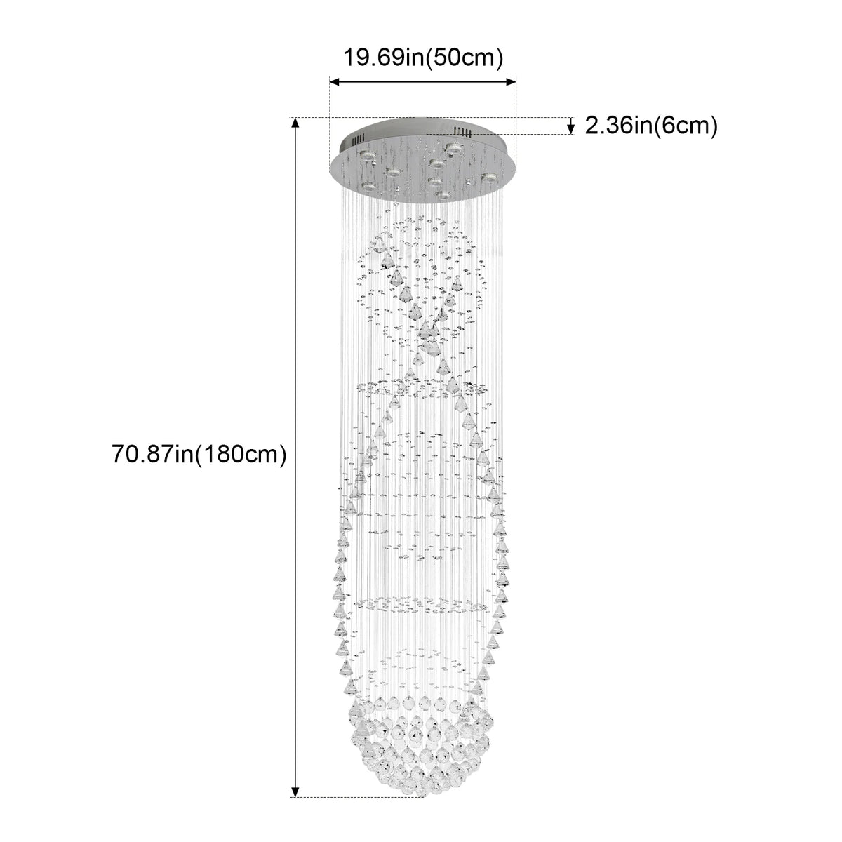 HOT SALE Villa Home Living Room Staircase Italian Modern Luxury Crystal Ceiling Lamp Hotel Villa Double Spiral Crystal Chandelier Light Art Decoration Home Lighting Supplies