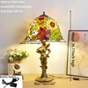 Villa Home Luxury Tiffany Lamps 16 Inch Wide Stained Glass Lampshade Bedroom Bedside Lamp, Bar Study, Living Room Decoration Desk Lamp Lights