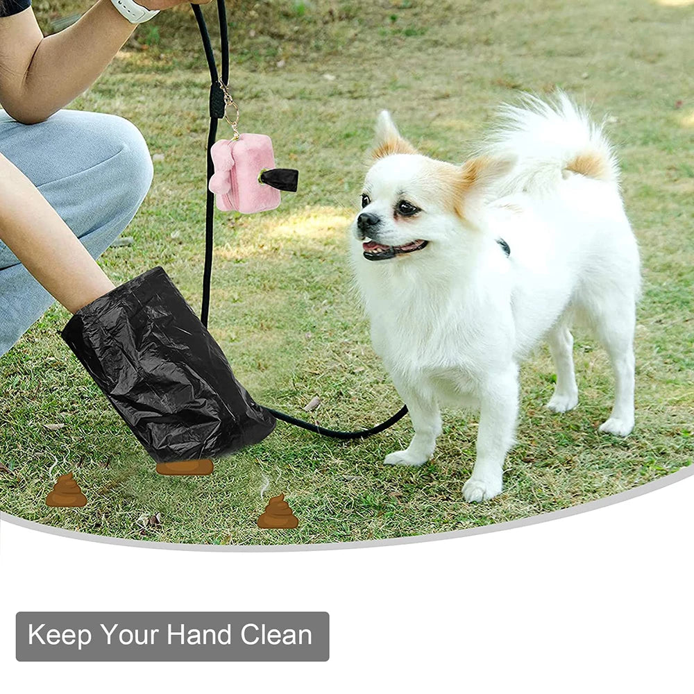 50-100 Unscented Dog Poop Bags with Dispenser and Leash Clip,Poop Bags 15 Doggy Bags Per Roll Outdoor Home Clean Refill Garbage Bag