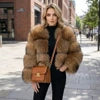 Just Arrived S-3XL Plus Size Super Hot Winter Women Luxury Thick 100% Real Raccoon Fur Coat Natural Fur Jacket Women's Short Jacket Snow Boots Outerwear Jackets Evening Party Night Clubwear Ladies Luxury Apparel Supplies.