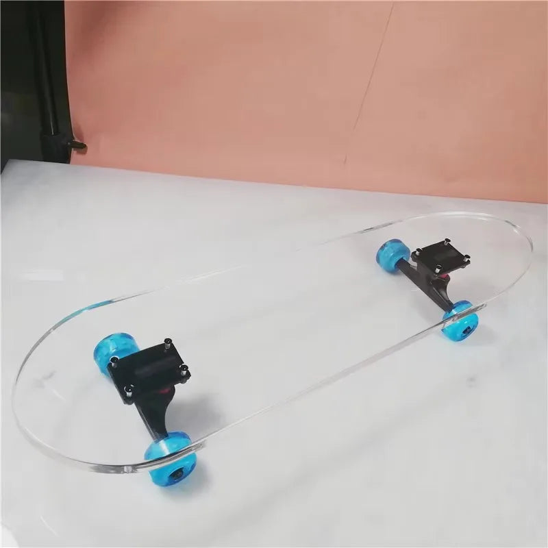 Top Quality Teenagers Transparent Acrylic Surf Skate Board Complete Surf Skateboard Outdoor Sport Activities Supplies
