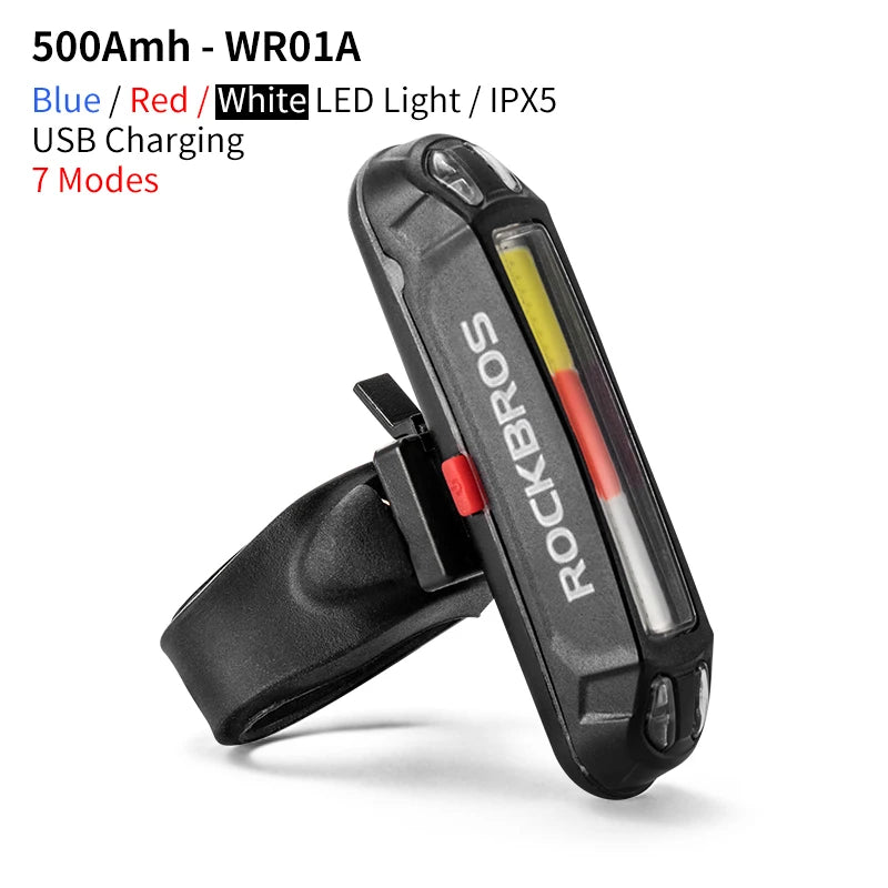 Bike Rear Light 200-800mAh Bicycle Tail Light USB Rechargeable Led Flash Cycling Light Mountain Road Seat Post Taillight Bicycle Lighting Parts Accessories