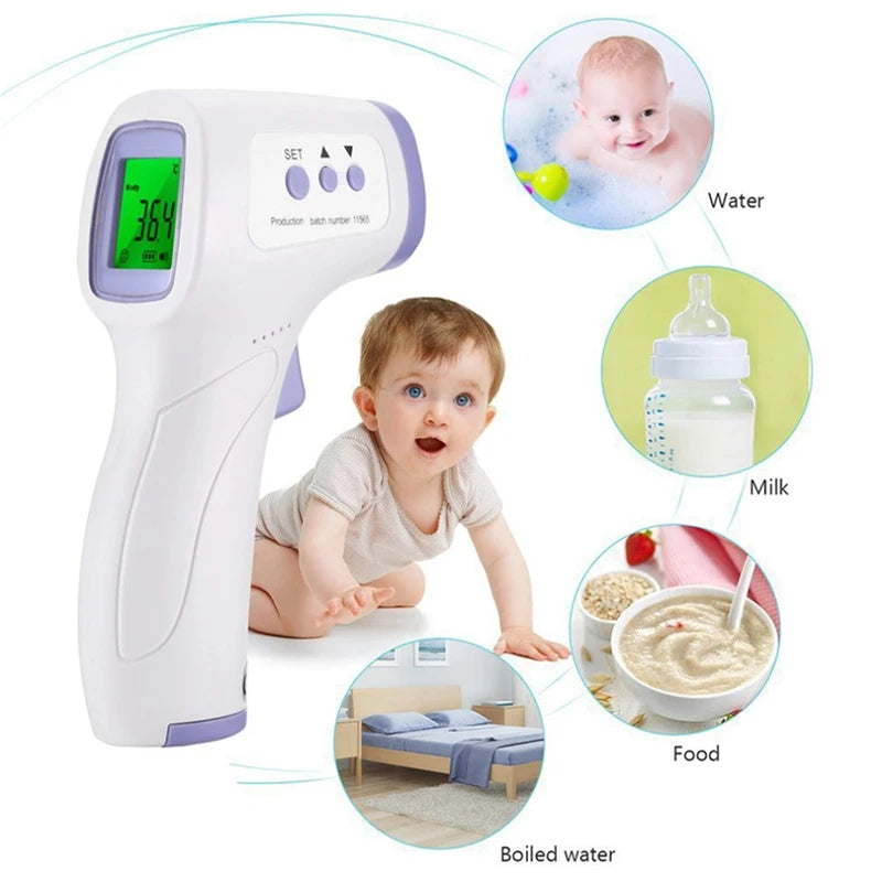 NEW Arrivals Human Body Family Thermometer Fever Health Monitoring Forehead Temperature Digital Display Medical Accessories Hand-Held Infrared Temperature Gun Health Care Products