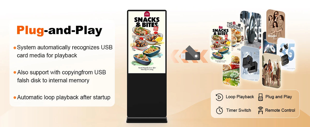 HOT SALE 43/49/55* inch Outdoor Android 11 Digital Signage LED Display IP66 Rated Capacitive Touchscreen 1 Year Warranty Vertical Horizontal Shopping Mall Business Shops Advertising System.