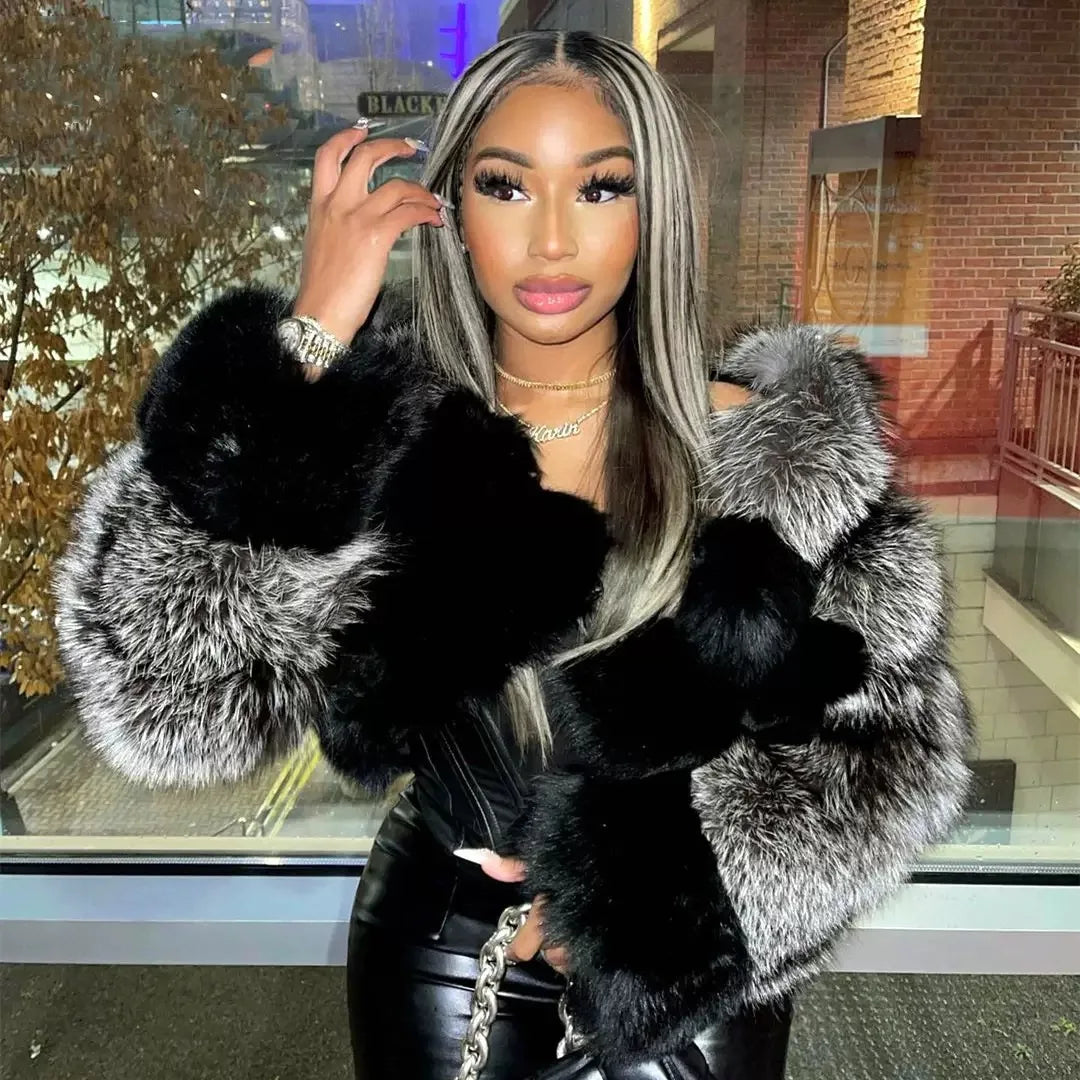 NEW Arrivals 10 Colors S-6XL Plus Size Women's Artificial Fur Jacket Versatile Faux Fur Short Jacket Outerwear Bomber Coats Evening Party Night Clubwear Coats Women Winter Apparel Supplies