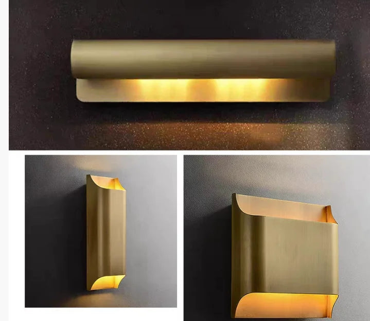 NEW Home Living Room D20cm Luxury Retro All Copper Bronze Wall Lamp Corridor Classic Wall Fitting Living Bedroom Bedside Background Bracket LED Light
