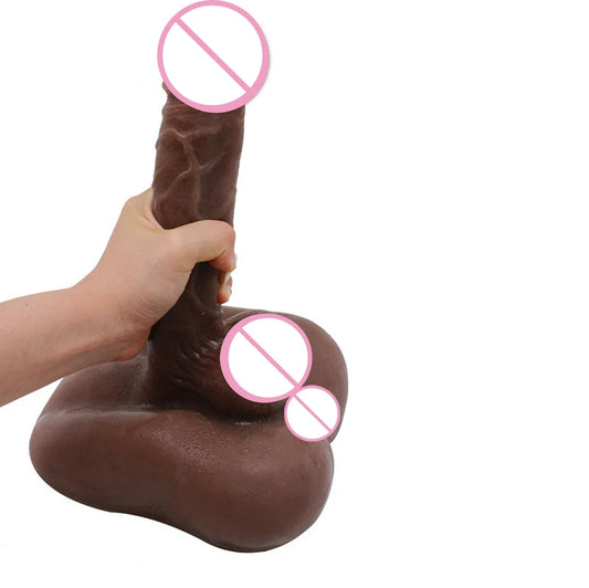Realistic Male Black 3D Torso Long Penis Half Body Sex Doll With Big Dildo Sexy Toys for Men Women Gay Adult Products