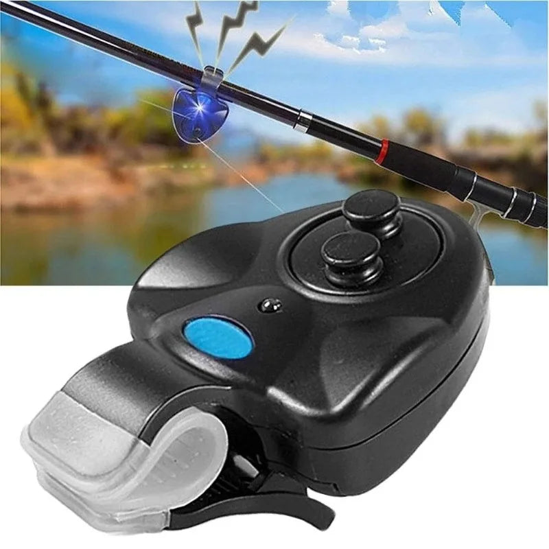 5 Colors Electronic Fish Bite Indicator  Light Sea Fishing Alert Bell Alarm with Buffer Feature Don't Miss A Catch Clip On Rod Fish Buzzer Fishing Accessories