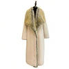 S-2XL Women's Luxury Eco-Friendly Woven Long Artificial Fur Coat Large Fox Fur Collar White Warm Windproof Winter  Down Coat Snow Boots Outerwear Jackets Ladies Luxury Apparel Supplies.