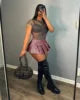 New Arrivals S-2XL Fashion Trendy Boutique PU Leather Pleated Mini Women's Skirts Evening Rave Party Night Clubwear Hot Sexy Skirts
