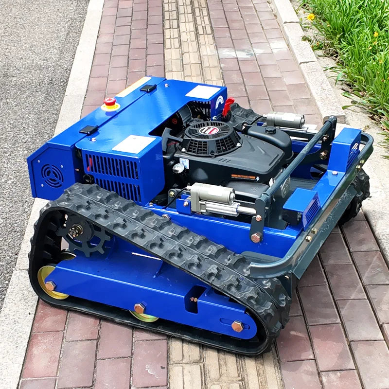 Professional Robot Wireless Rotary Mowers24V/1200W Robotic Cordless AI Smart Robot Grass Cutter Machine RC Wheel Lawn Mower for Farms & Home Gardens Max 150mm DIY Petrol/Gas