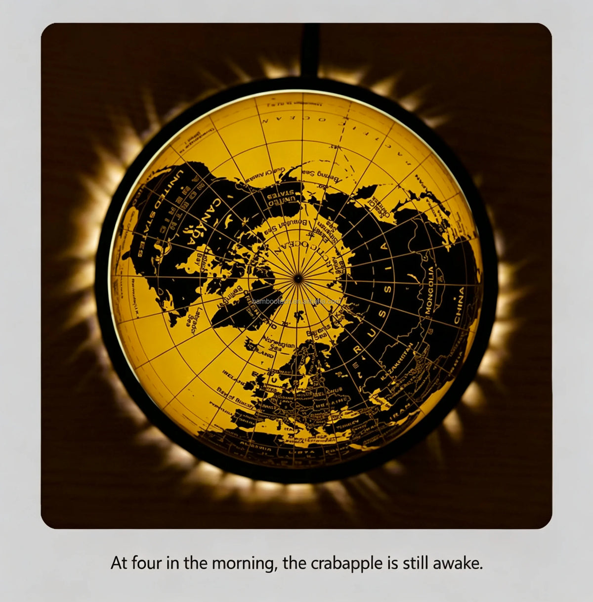 NEW Home Living Room Bedroom Luxury Golden English Rotating World Map Lampshade Magnetic Levitating Floating Globe Novelty Retro Round Clock Base 14cm 6 Inch Desk Table Home Lighting Supplies