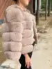 15 Colors S-2XL Luxurious Real Fox Fur Coat Women Cropped Natural Fur Jacket Customizable Real Fox Fur Coat Snow Outerwear Jackets Night Clubwear Prom Evening Party Winter Warm Ladies Luxury Apparel Supplies