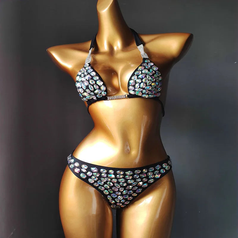 New Style Diamond Bikini Rhinestone Swimwear Push Up Swimwear Sexy Women Beachwear