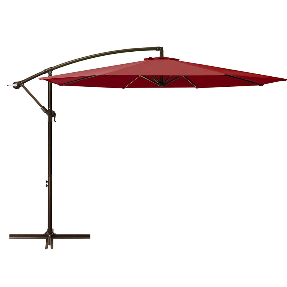 5ft New Villa Home Outdoor Swimming Pool Hotels Large Umbrella Durable Patio Garden Canopy Courtyard Parasol Sun Protection Tent Banana Sunshade Umbrella for Beach Camping Use