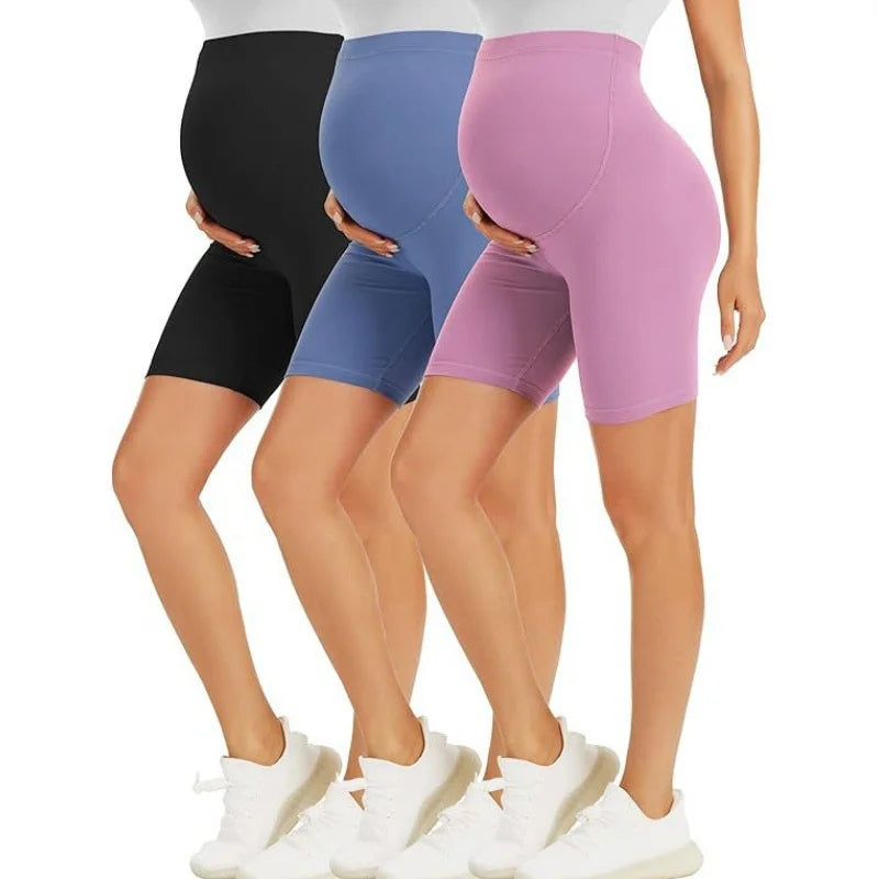 NEW Arrivals Women's Maternity Shorts Over the Belly Buttery Soft Stretchy Breathable Pullover Closure Lounge Yoga Shorts Pregnancy Activewear Sports Apparel Accessories