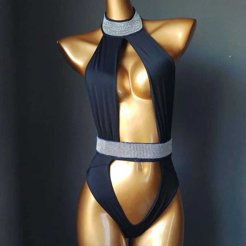 NEW Arrivals Women 4 Colors Luxurious Rhinestone Diamond Swimwear Sexy Ladies  Bling Stones Swimsuit Push Up Hot Selling Girls Ladies Sexy Beachwear