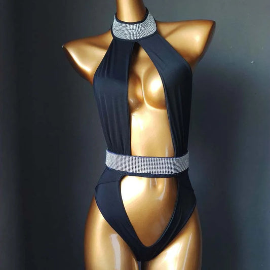 NEW Arrivals Women 4 Colors Luxurious Rhinestone Diamond Swimwear Sexy Ladies  Bling Stones Swimsuit Push Up Hot Selling Girls Ladies Sexy Beachwear