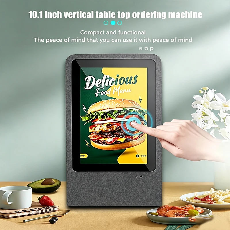 10.1inch Wi-Fi Android 11 OS Desktop Digital Signage Stand Menu Touch Screen Restaurant Payment Mall Food Kiosk Menu Display Business Shop Advertising Screen