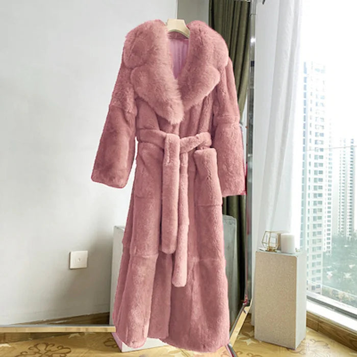 NEW Arrivals S-5XL 5 Colors Winter Long Luxury Faux Fur Coat Long Sleeve Mink Fur Coats Overcoat Women Outerwear Ladies Winter Luxury Fashion Apparel Products