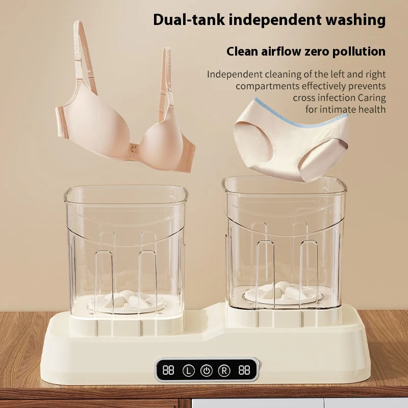 NEW  2 in 1 Portable USB Electric Washer and Dryer Foldable Mini Washing Machine for Baby Clothes Women Underwear Laundry Cleaning Machine For Home Travel Camping Holidays Use