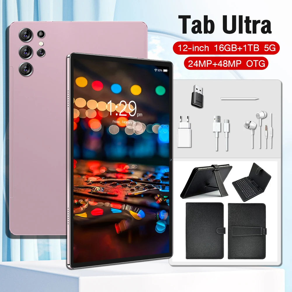 HOT SALE Brand Tab Ultra HDR Tablet 11" AMOLED 120Hz 16GB 1TB Snapdragon 8 108MP 8000mAh 5G 2K Resolution Gaming Drawing Electronic Supplies
