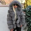 10 Colors S-4XL Plus Size Women's Winter Warm Faux Fur Jacket with Hat Splicing Jacket Faux Fur Hooded Jacket Top Quality Snow Boots Outerwear Jackets Women Winter Apparel Supplies