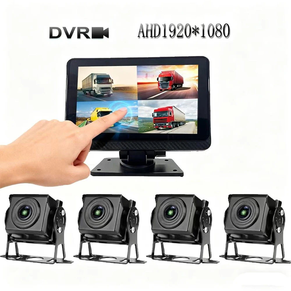 NEW 7 Inch Universal Multimedia Touch Screen Pedestrian Detector Driving Safety Reverse Camera for Cars and Trucks Waterproof  Dashboard AHD Car Cam  Image Sensor Vehicle Security Supplies