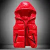 5 Colors S-4XL Plus size Women  Men's  Winter Sleeveless Puffer Hooded Vest Waistcoat With Waterproof Windproof Zipper Closure Cotton-Filled Outer Wear