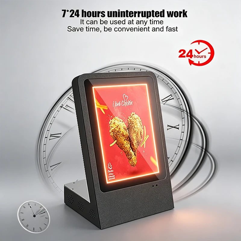 10.1inch Wi-Fi Android 11 OS Desktop Digital Signage Stand Menu Touch Screen Restaurant Payment Mall Food Kiosk Menu Display Business Shop Advertising Screen