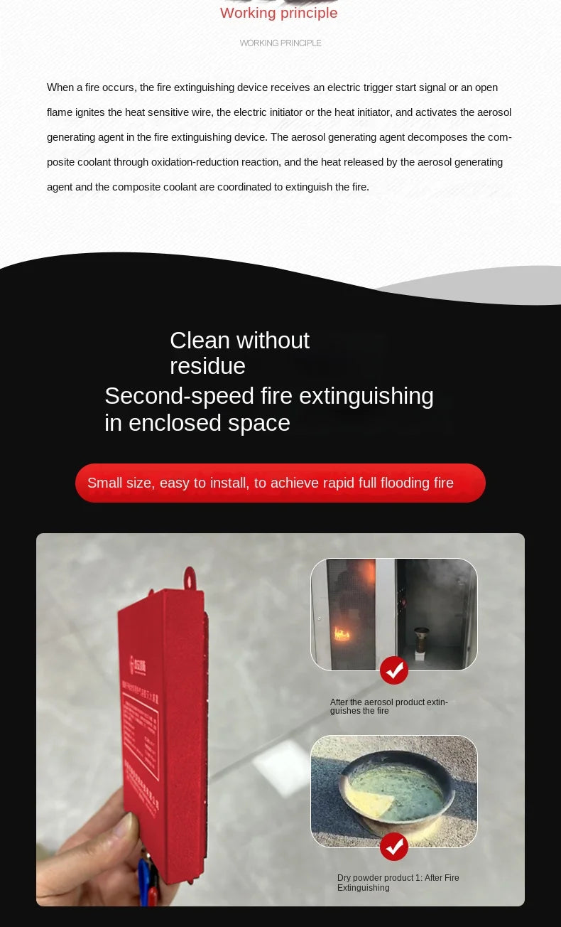Electric Vehicle Specific Battery Pack Security Protection Fire Extinguishers, Lithium Battery Fire Extinguishers,  Automatic Fire Extinguisher for Motor Vehicle Compartment