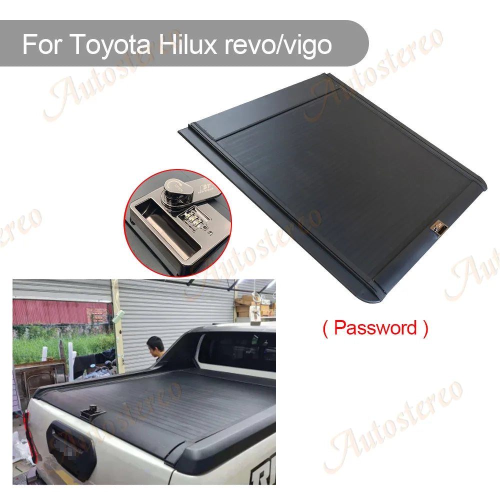 Electric Roller USB SD Card Wi-Fi Pickup Truck Rear Tail Cover for Toyota Hilux Revo Vigo Car Tailgate Waterproof Truck Electric Roller Accessories Cover Bucket