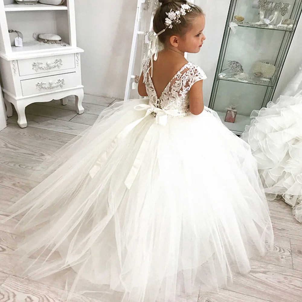 100% Silk Girls Children's Bridesmaid Luxury Wedding Evening Prom Dress Bridesmaid Dress Lace Birthday Party Host Piano Girl Mermaid Formal Bridal Gowns Children Luxury Apparel Supplies