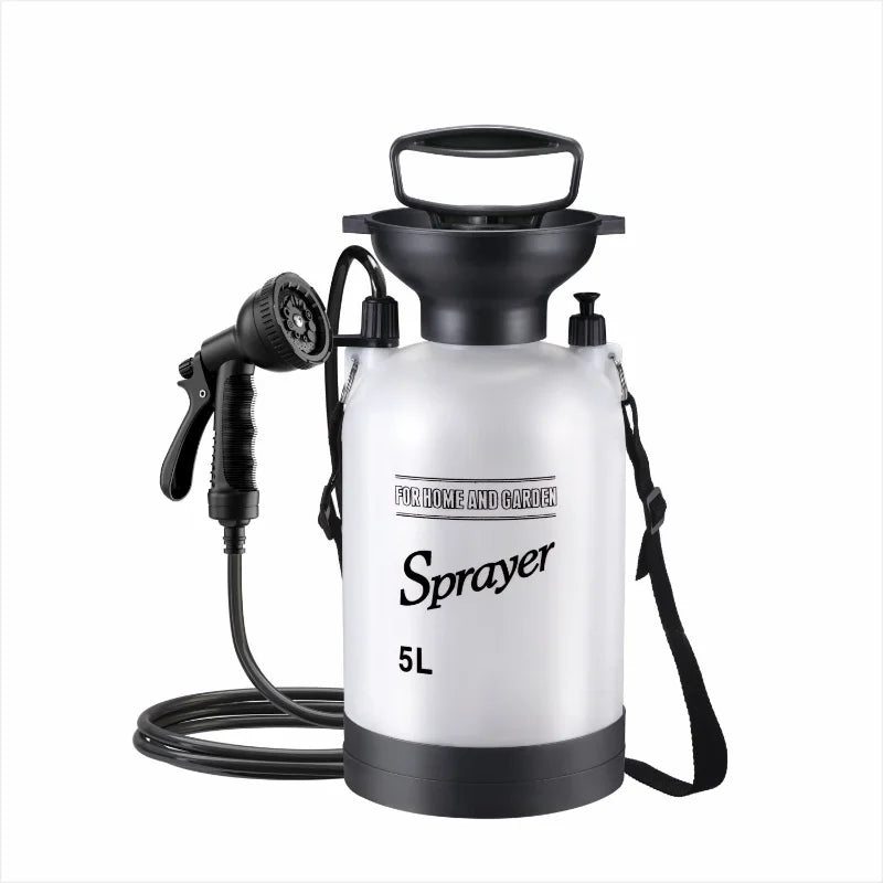 5L High-Pressure Multi-Purpose Outdoor Camping Pets Car Portable Shower Surfing Rinse Set Beach Hand Pump Suitable Bathing Wilderness Life Hygiene Accessories Personal Care Supplies.