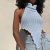 8 Colors S-3XL Women Irregular Sexy Tops Vest Knitwear Sweater Fashion Clothing Blouses Pullovers Turtleneck Sweaters Women Knitted Vest Women Casual  Apparel Accessories