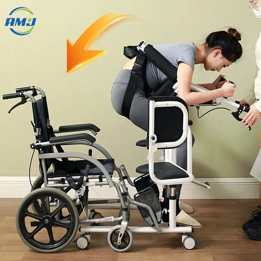 Hydraulic Patient Transport Lift Chair Bedridden Elderly Paralyzed Auxiliary Equipment for Toilet Transfer Bath Home Disabled
