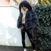 10 Colors S-4XL Plus Size Women's Winter Warm Faux Fur Jacket with Hat Splicing Jacket Faux Fur Hooded Jacket Top Quality Snow Boots Outerwear Jackets Women Winter Apparel Supplies