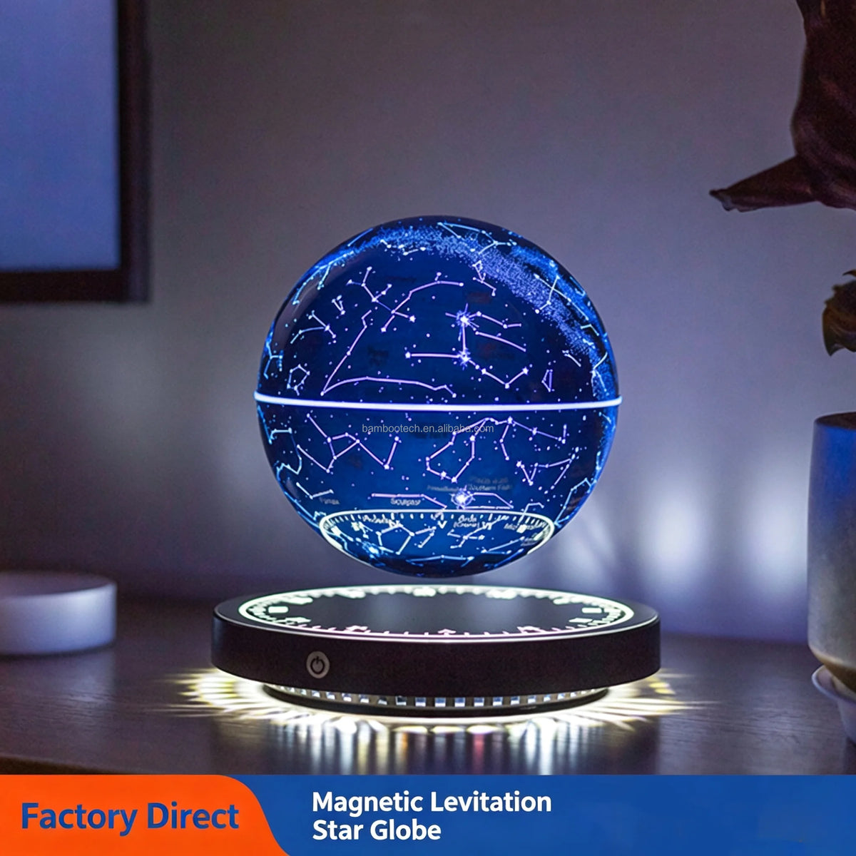 NEW Home Bedroom Living Room Decoration Touch Control LED Desk Magnetic Levitation Starry Residential Luxury Lampshade Portable Table Lamp Nordic Hotel Bedside High Configuration Lighting Supplies