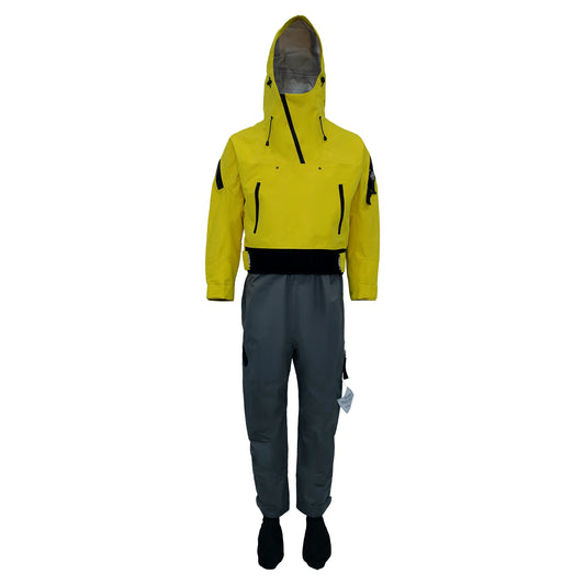 S-3XL Plus Size Neoprene Professional Kayaking Canoe Dry Suit for Women Dry Suits Waterproof Breathable Latex Cuff and Splash Collar Flatwater Ocean River Paddling Water Sports Supplies