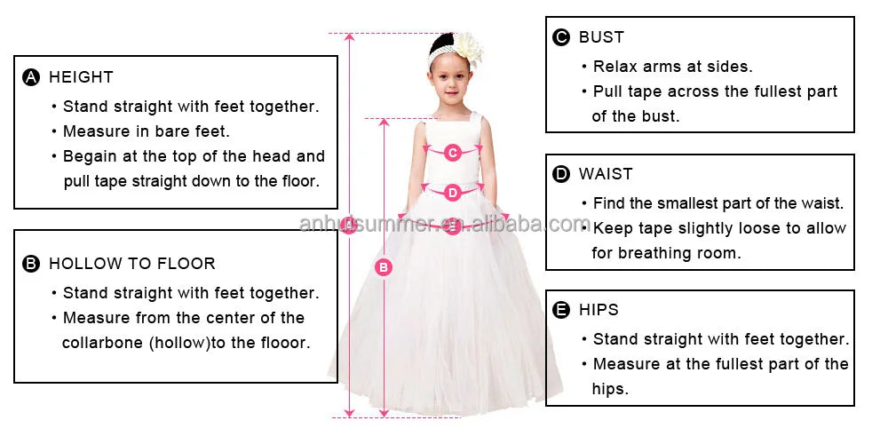 2/13 Years Old White/Pink Color Girls Bridesmaid  Satin Luxury Dress for Girls' Pageant, Wedding Evening Prom Party Birthdays Flower Girl Dress Princess Piano Performance Dress Formal Gowns