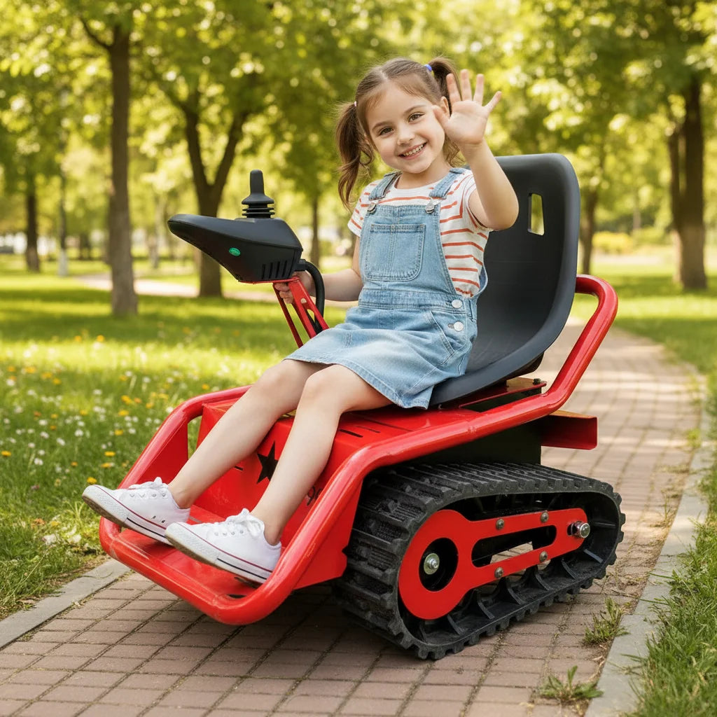 HOT SALE Steel Body 5 Speeds 24V - 250W & Bluetooth Dynamic Music Sound for Varied Events for Kids All-Terrain Electric Tank Sandy Beach Electric Go Cart