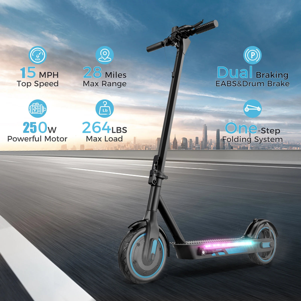 BEST PRICE Two Wheel Off-Road Electric Scooter with Remote Control  15AH V10 PRO Digital Display Screen  Powerful Motor Electric Scooter Adults 10 Inch E Scooter