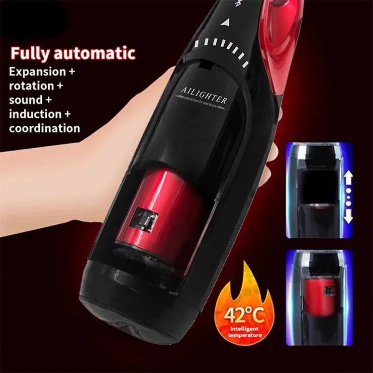 NEW Automatic Telescopic Male Masturbator Male Stroker With Heating Sex Toys for Men Masturbation Adults Sex Devices Supplies