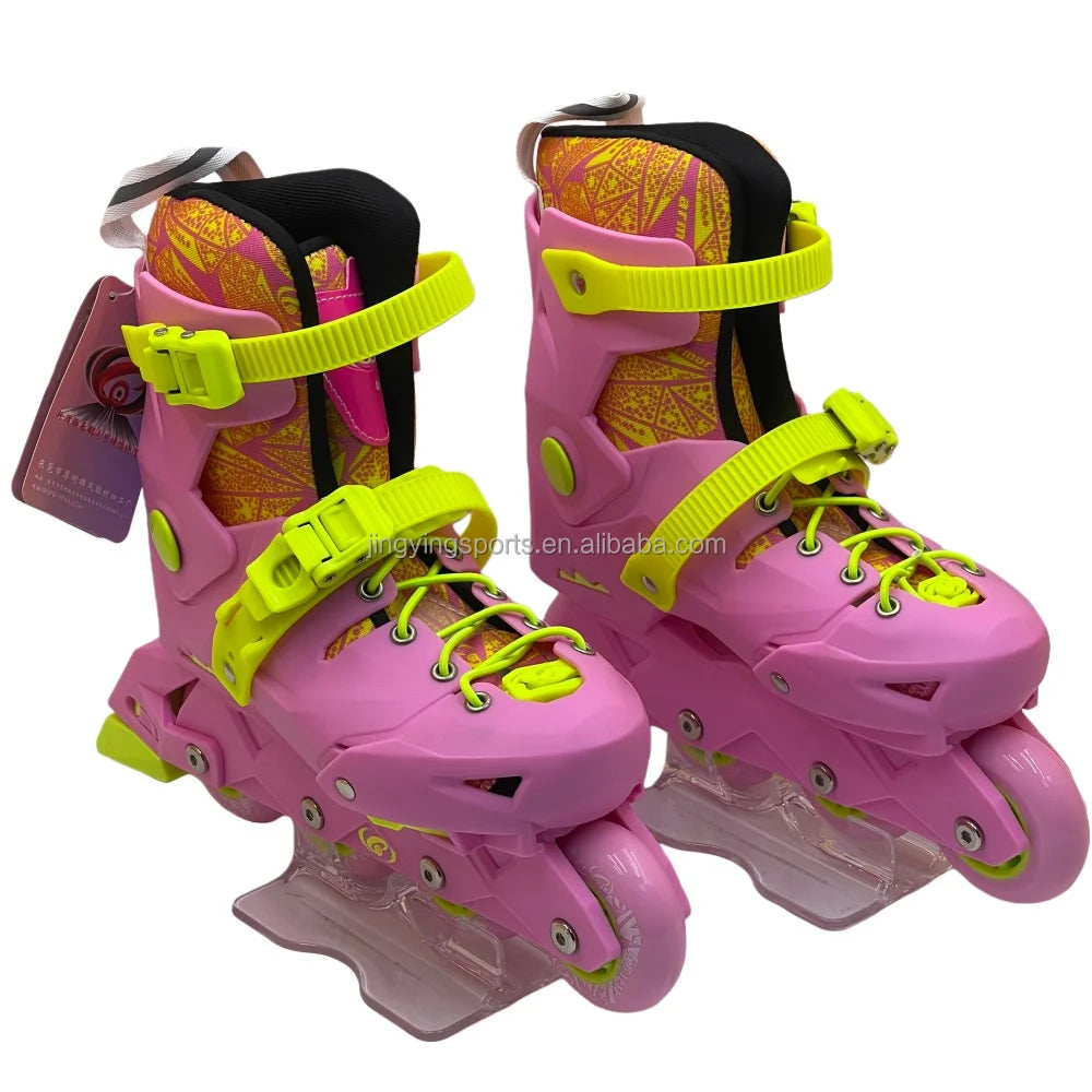 Genuine A3  Armor Warrior Children's Roller Skating Set Inline Skates Single Row Wheels Microfiber Shell Adjustable