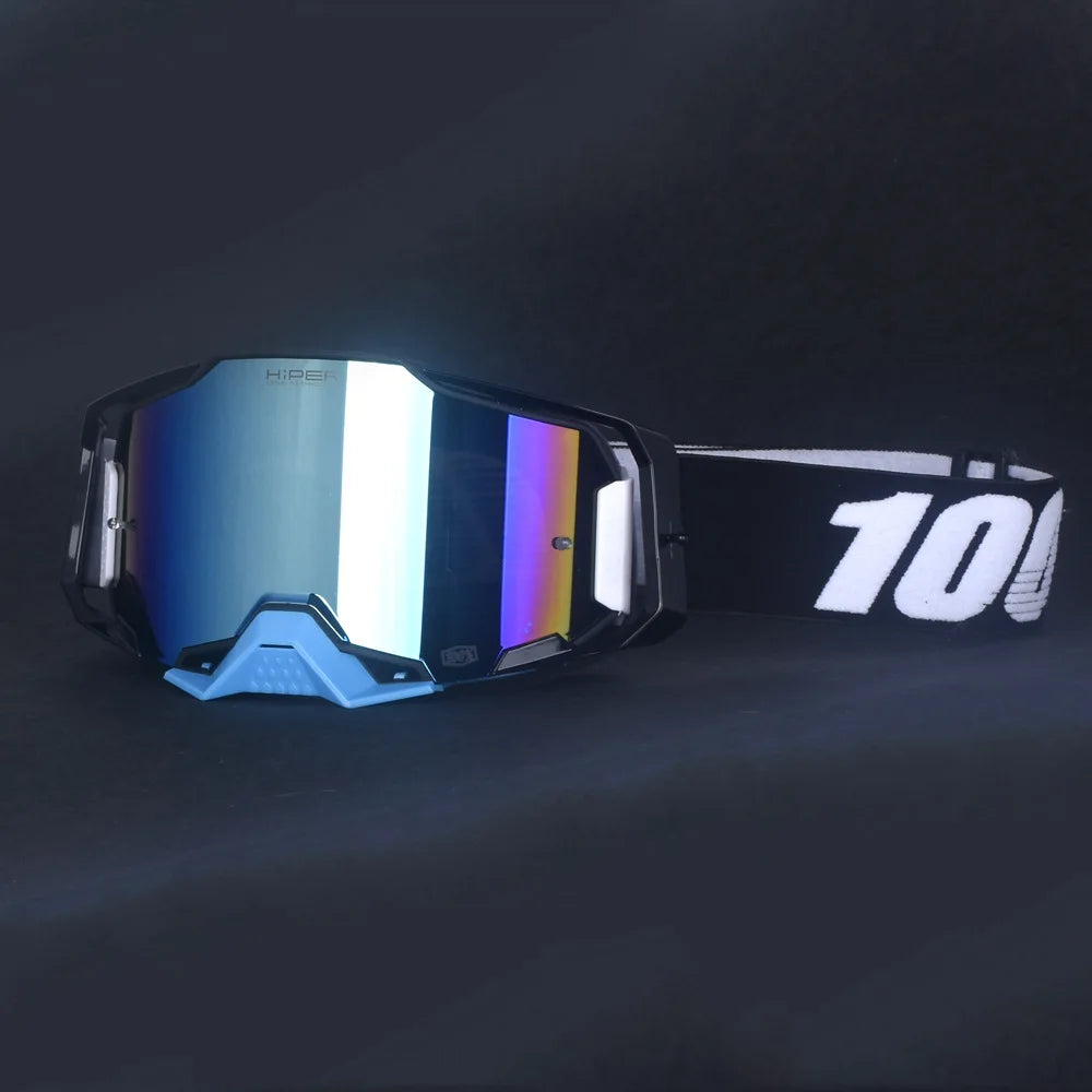 28 Colors New Upgrade Version Motocross Motorcycle Goggles Off-Road Quick Release Helmet Eyewear Can be Equipped with Myopia Glasses  Riding Skiing Glasses